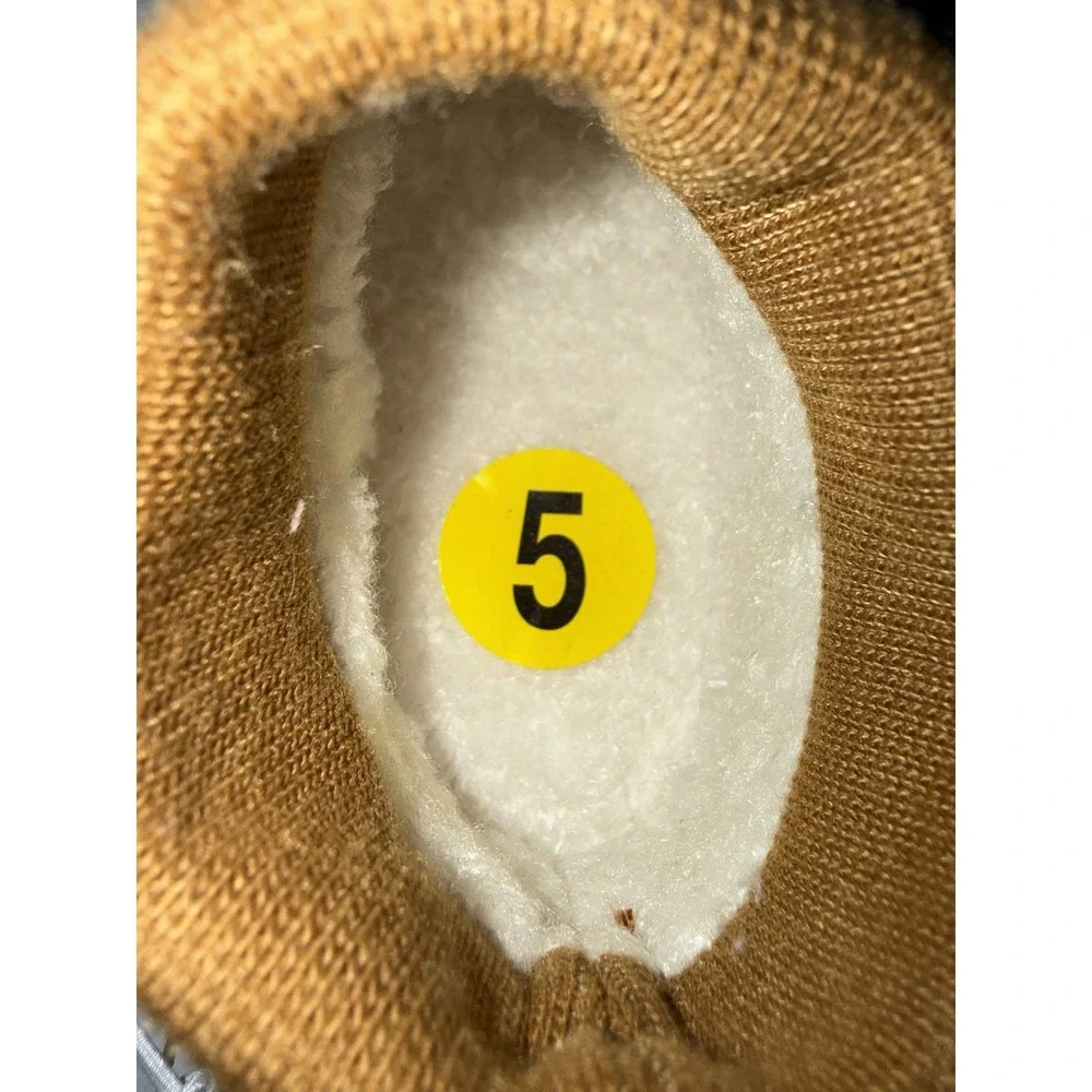 Pawz Baby Boots 5 Brown Sherpa Lined Cozy Slip On Heart Winter Snow Girls NWT